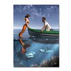 Trademark Fine Art Daniel Eskridge 'A Mermaid And Her Pets' Canvas Art, 24x32 ALI12839-C2432GG